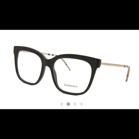 Burberry Accessories - Burberry Eyeglass Frames+Plaid Sides+Black+Cat Eye